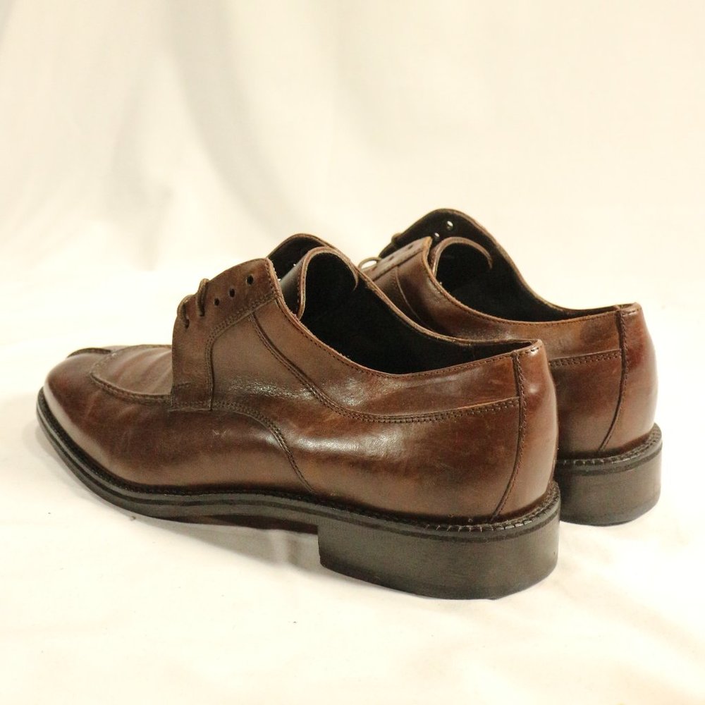 COLE HAAN Brown Leather Split Toe Loafers Sz 8 US Men - Picture 2 of 13